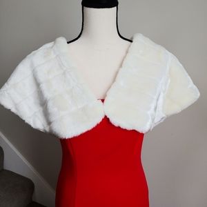 White Faux Fur Wrap/Shawl